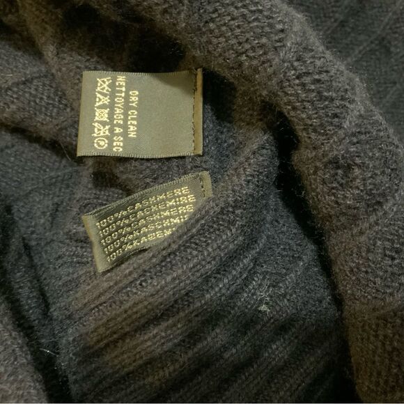 Ralph Lauren black label Sleeveless open cashmere cable knit cardigan size L - Picture 7 of 8